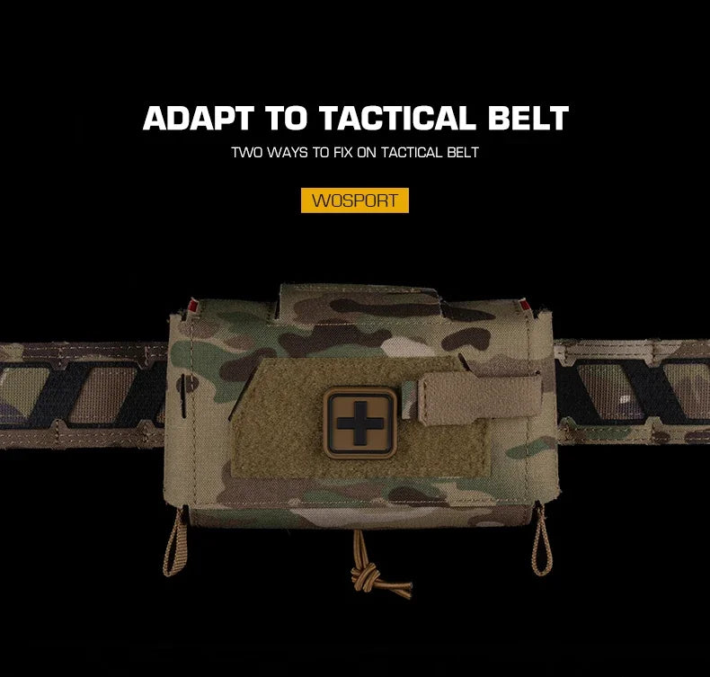 Tactical  MD2 Compact Trauma Kit IFAK Medical First Aid Pouch Outdoors Hunting Camping Patrol Survival Equipment