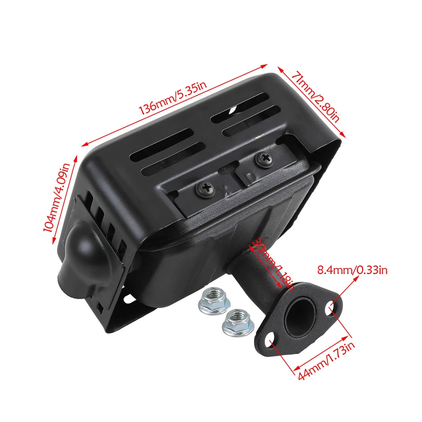 New Durable Exhaust Muffler With Heat Shield kit For Honda GX120 GX160 GX200 168/170F Engine Generator Water Pump Tool Part
