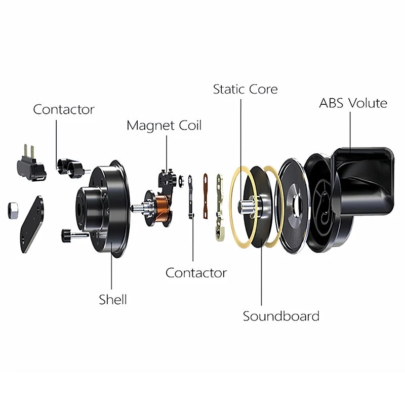 Motorcycle Horn – 12V 300dB High-Frequency Waterproof Snail Horn