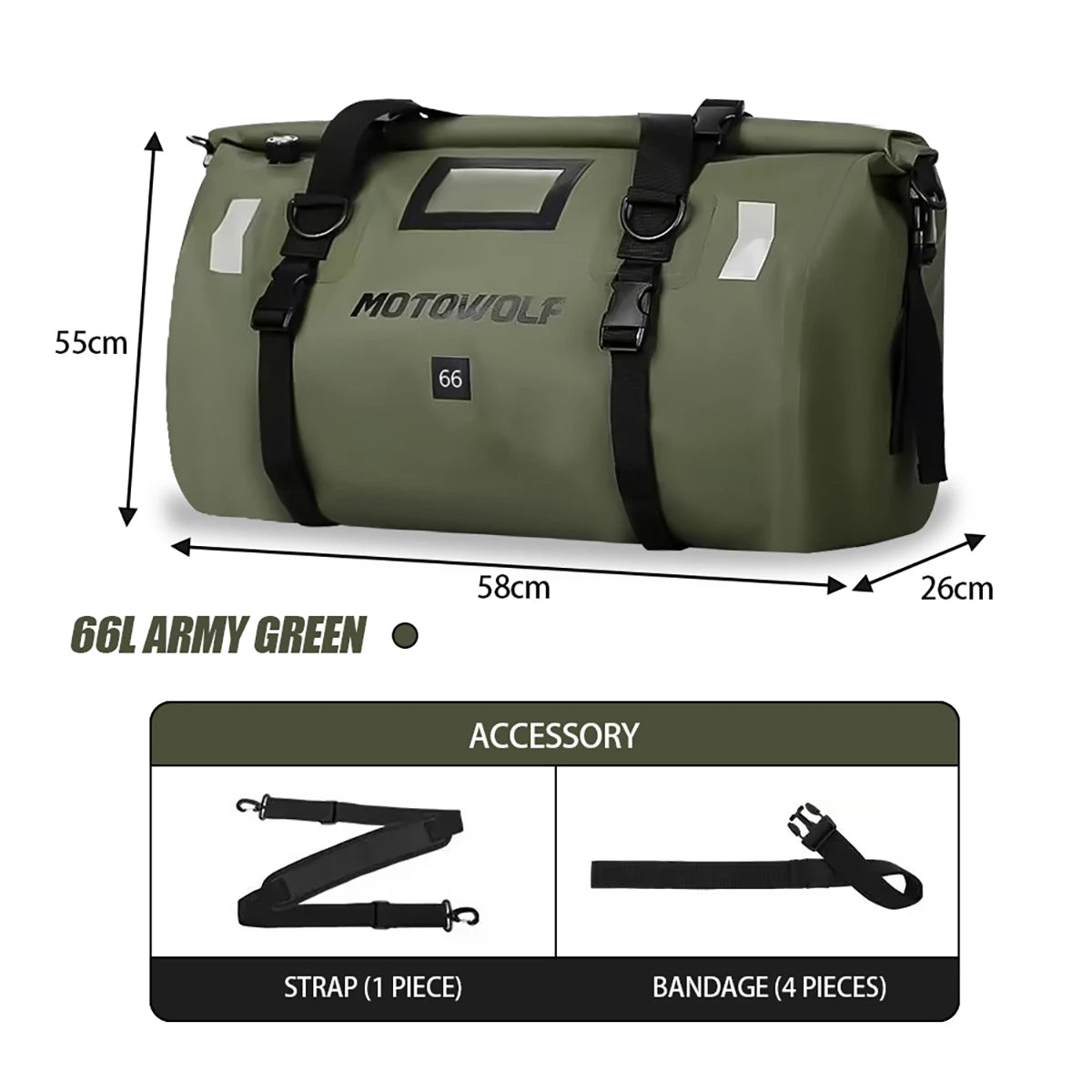 Motorcycle Backpack – Waterproof 20L/40L/66L Dry Travel Bag