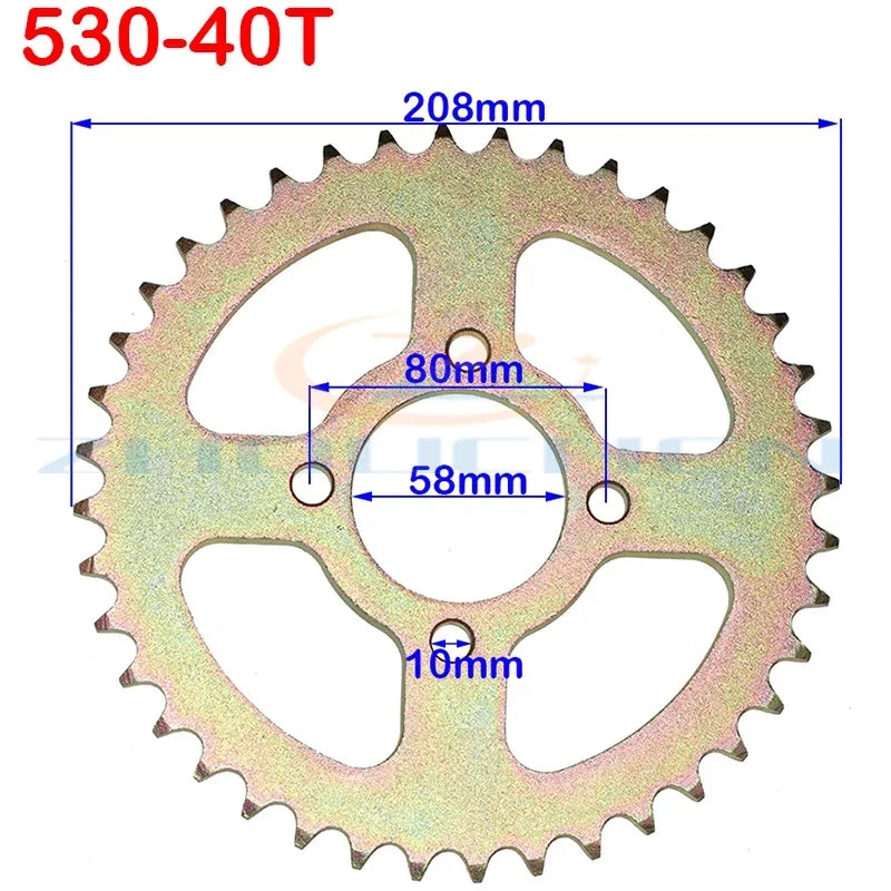 530 Rear Sprocket 31-45T ATV Kart 150cc