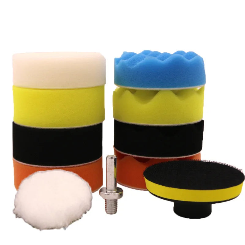 11pcs 3-Inch Foam Polishing Pad Set – Car & Motorcycle Waxing Polishing Sealing – Multi-Grade Sponge Buffer – Machine Compatible – $15