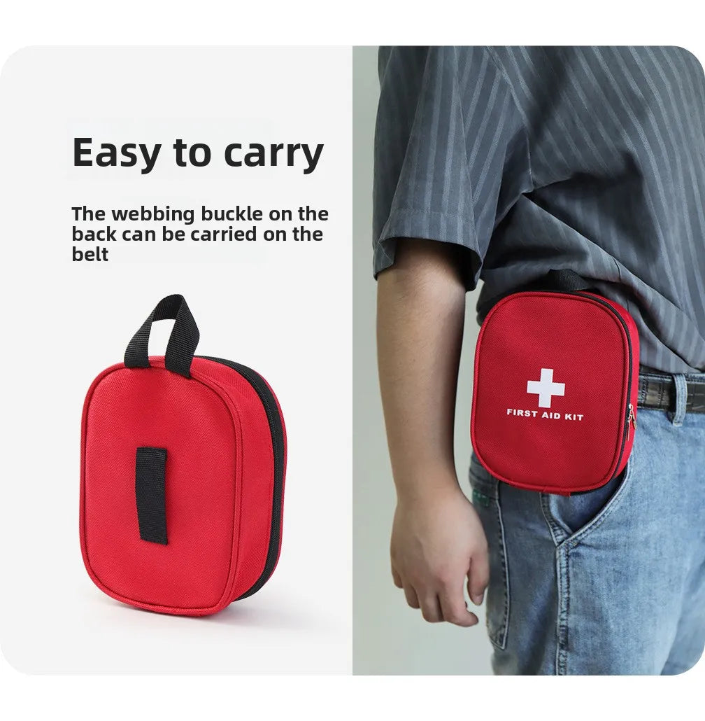 Outdoor Portable First Aid Kit Emergency Bag Household Medicine Storage Bag Partitioned Medical Cabinet Single-Shoulder Backpack