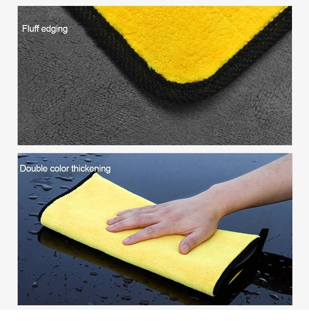 Thickened Yellow Microfiber Car Wash