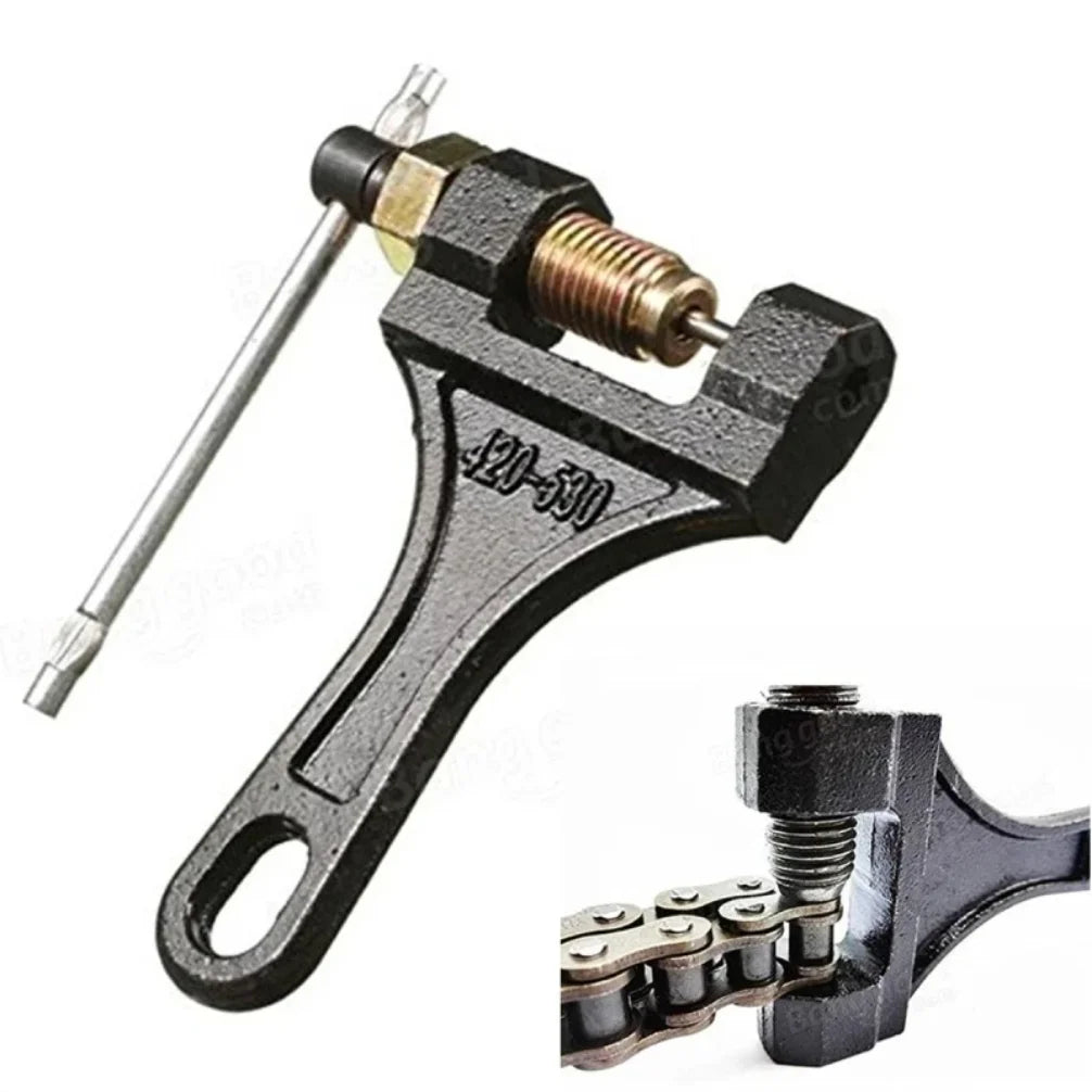 Motorcycle Chain Breaker & Link Separator Tool – 420 / 428 / 530 Chains – High Carbon Steel – ATV / Mower – $24