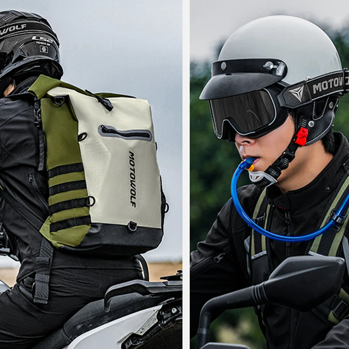 Motorcycle Backpack – Large Capacity Dual Sports & Helmet Bag