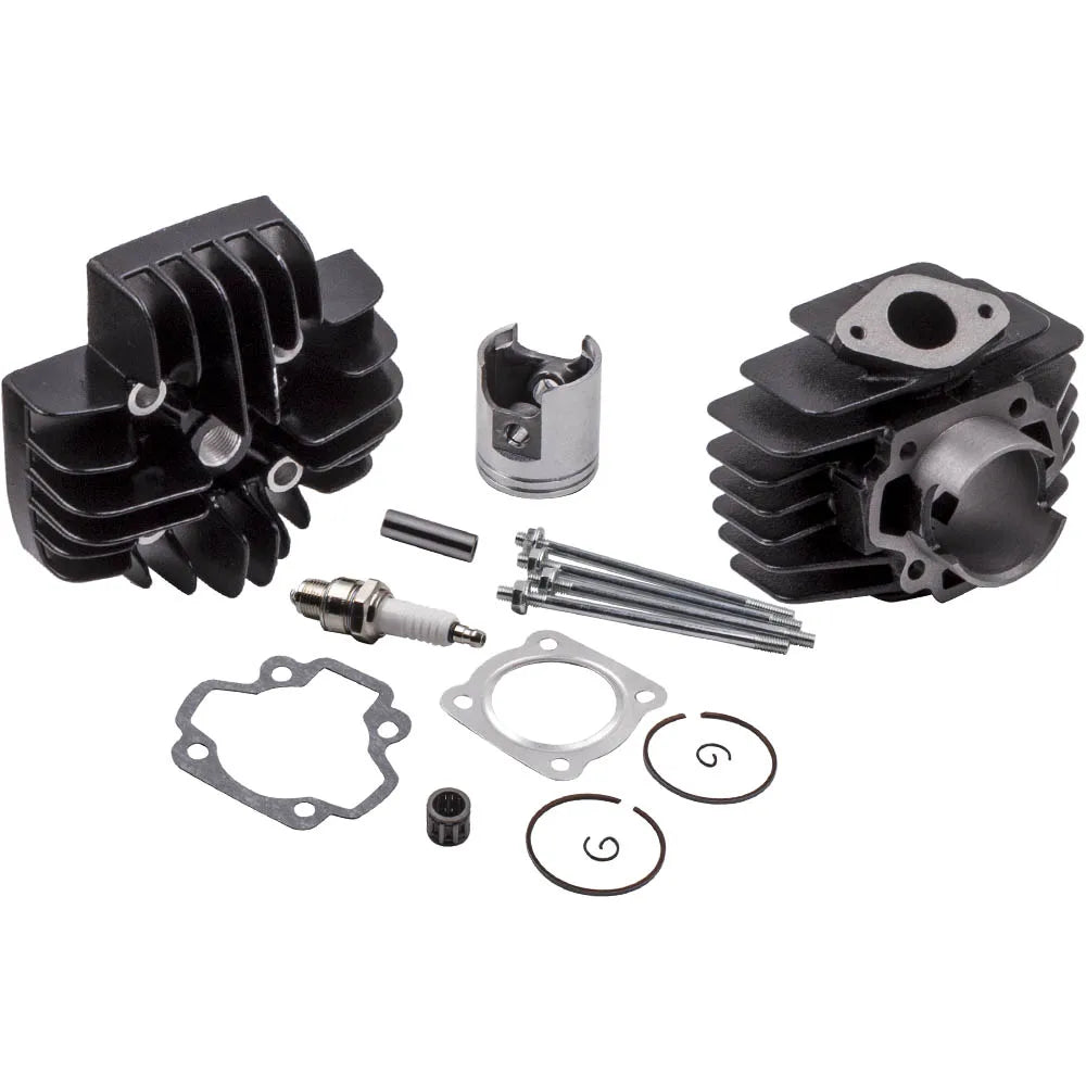 Cylinder Piston Barrel Kit With Gaskets Plug&Studs for Yamaha PW50 Piwee 50 1986	Cylinder Engine Piston Gasket