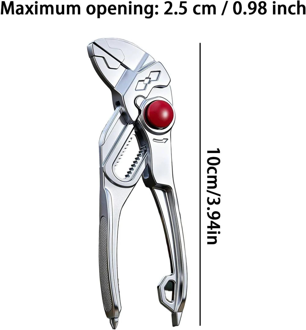 4-Inch Mini Pliers Wrench – Brake Caliper Tools – Rust-Resistant Electroplated Smooth Parallel Jaws Non-Slip Grooved Handle Alloy Steel – Black / Silver – $32
