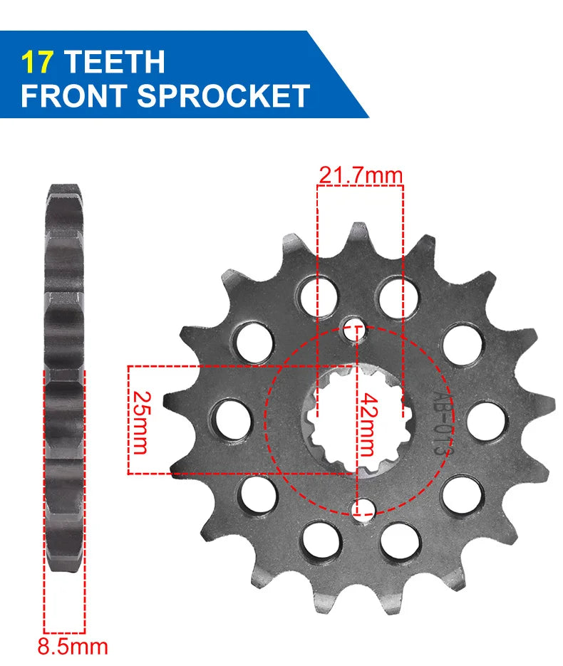 530 Front Sprocket 14T–17T Suzuki GSX