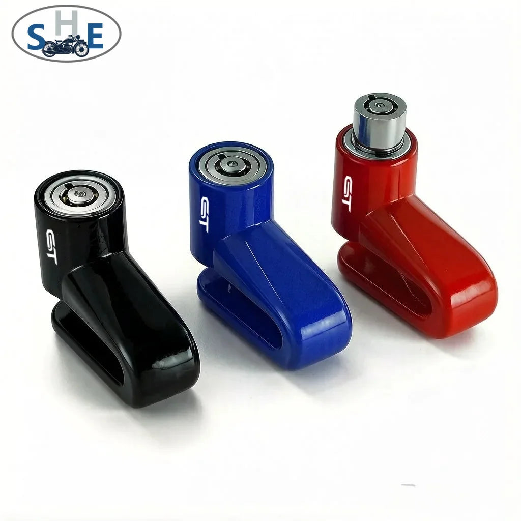 PTSHY For Suzuki GSX-S1000GT GSXS-GT GSX-S Motorcycle Disc Lock Safety Theft-Protect Cap Anti-Theft Lock – 5mm Lock Rod – Alloy – No Logo – GT Logo – Black Blue Red