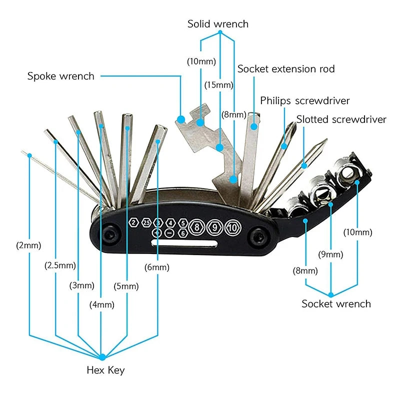 KKMO STAR BMW R1200GS R1250GS R1300GS Motorcycle Tool Kit – Chrome Vanadium Steel – 40Pcs ($72) or 16Pcs ($28) – Hard Case