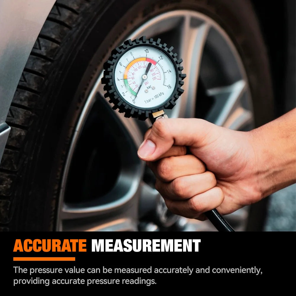 High-Precision Tire Pressure Gauge – Car, Motorcycle & Bicycle Tire Pressure Tester