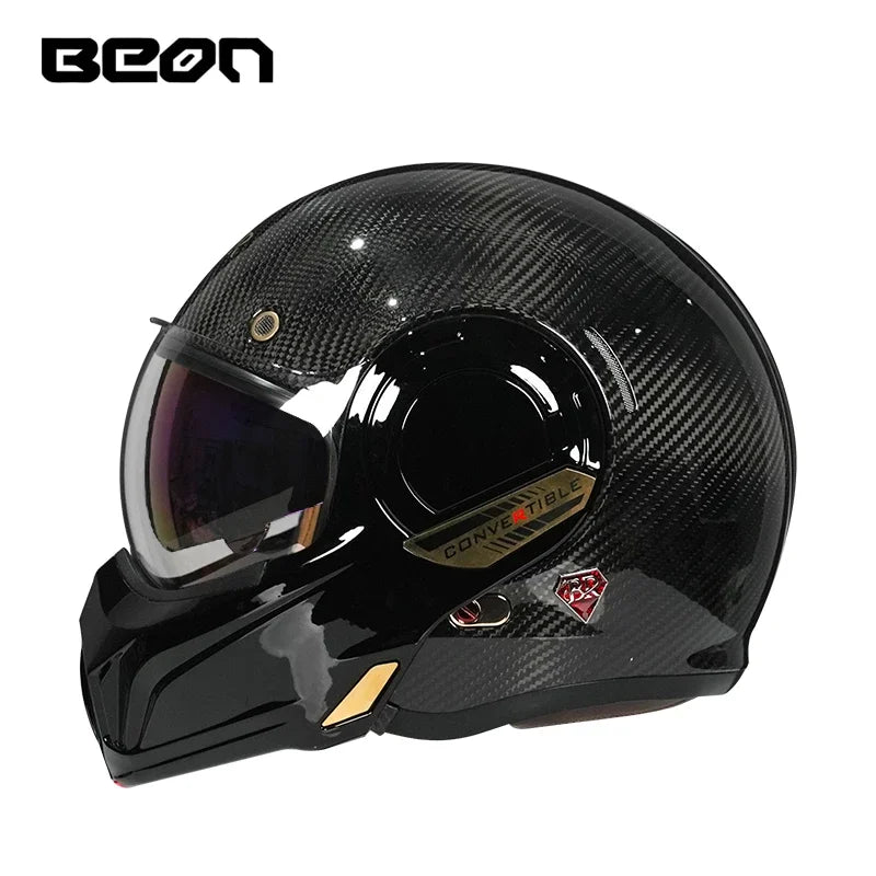 BEON BR70 Modular Helmets – Urban Flip-Up Full Face Motorcycle Helmet for Street & Racing