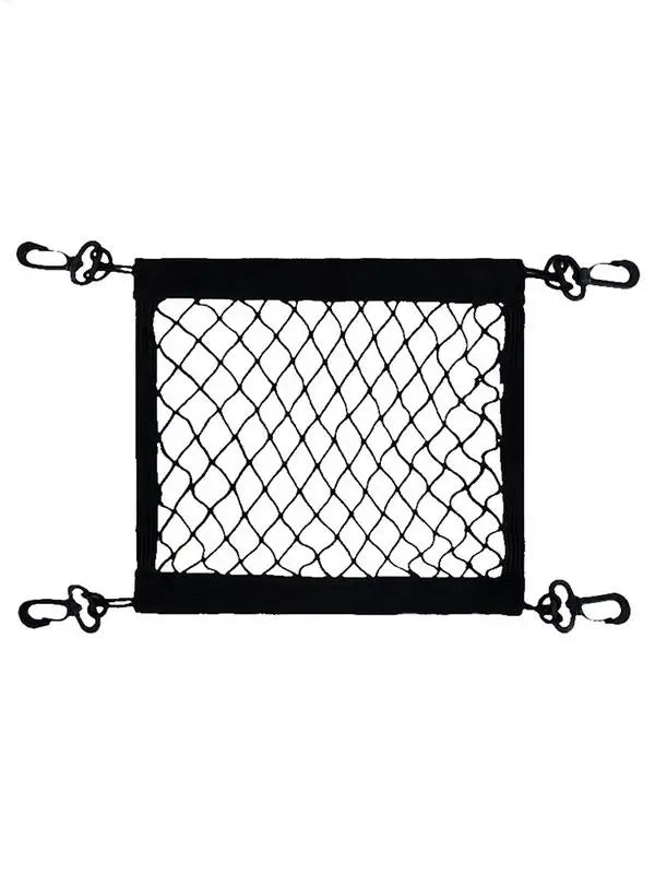 Motorcycle Net Cargo High Elastic Polyester Cargo Bungee Net with 4 Hooks Thickened Motorcycle Net Secure Easy Installation