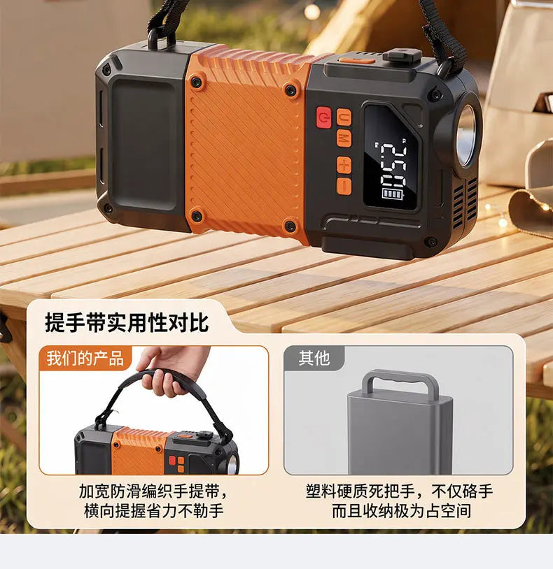 All-in-One Car Jump Starter & Tire Inflator – 500A Battery Booster with 4 Inflation Modes for Auto, Bike, Motorcycle & Sports Balls