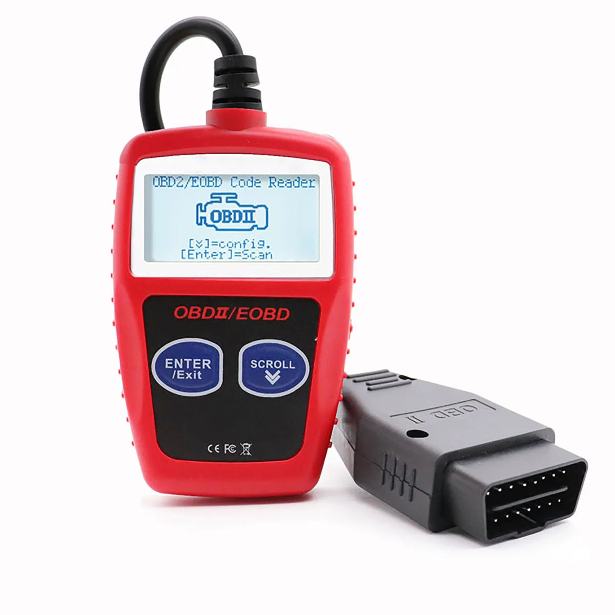 MS309 OBD-II Code Reader – Built-In LCD Display – No Phone Required – Read + Clear Check Engine – Universal 1996+ Cars – $34