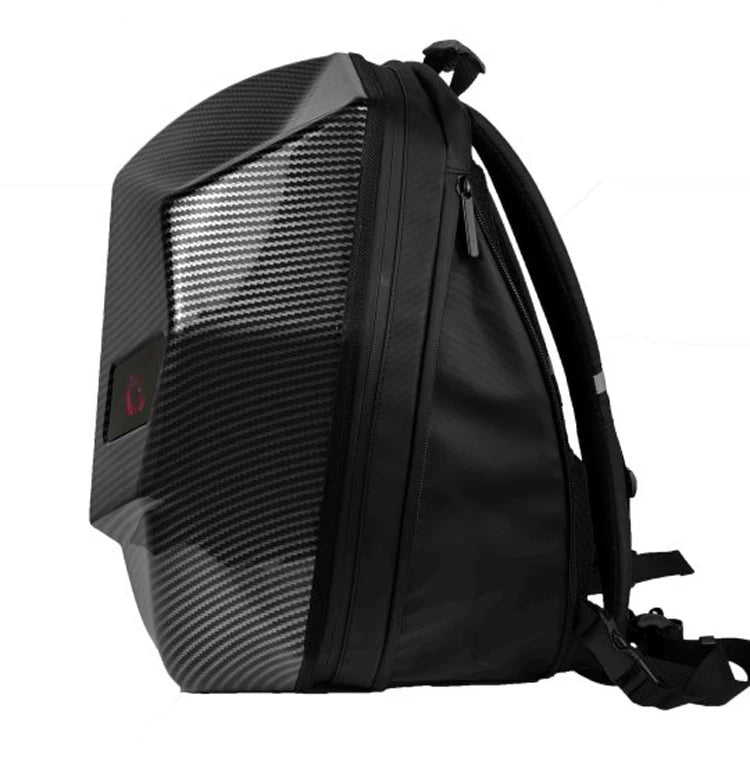 Motorcycle Backpack – NR Spark L E D Eyes Hard Shell Waterproof Helmet Bag