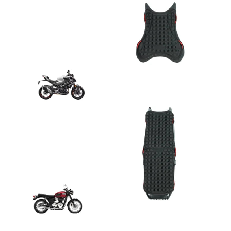 Black Comfort Gel Motorcycle Seat Pad Breathable Universal Shock Absorbing Cushion Bike Seat Cover for Advanced Mountain Riding