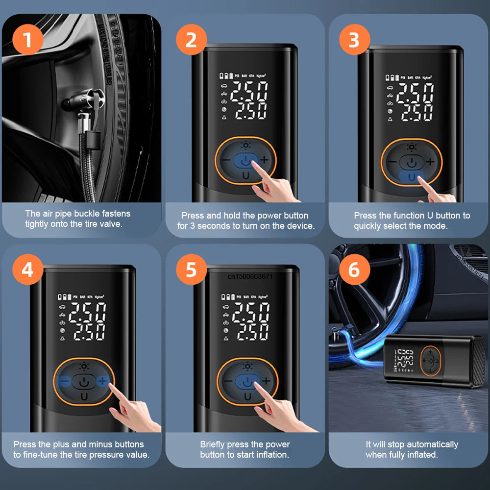 Portable Air Compressor – Mini Digital Tire Inflator