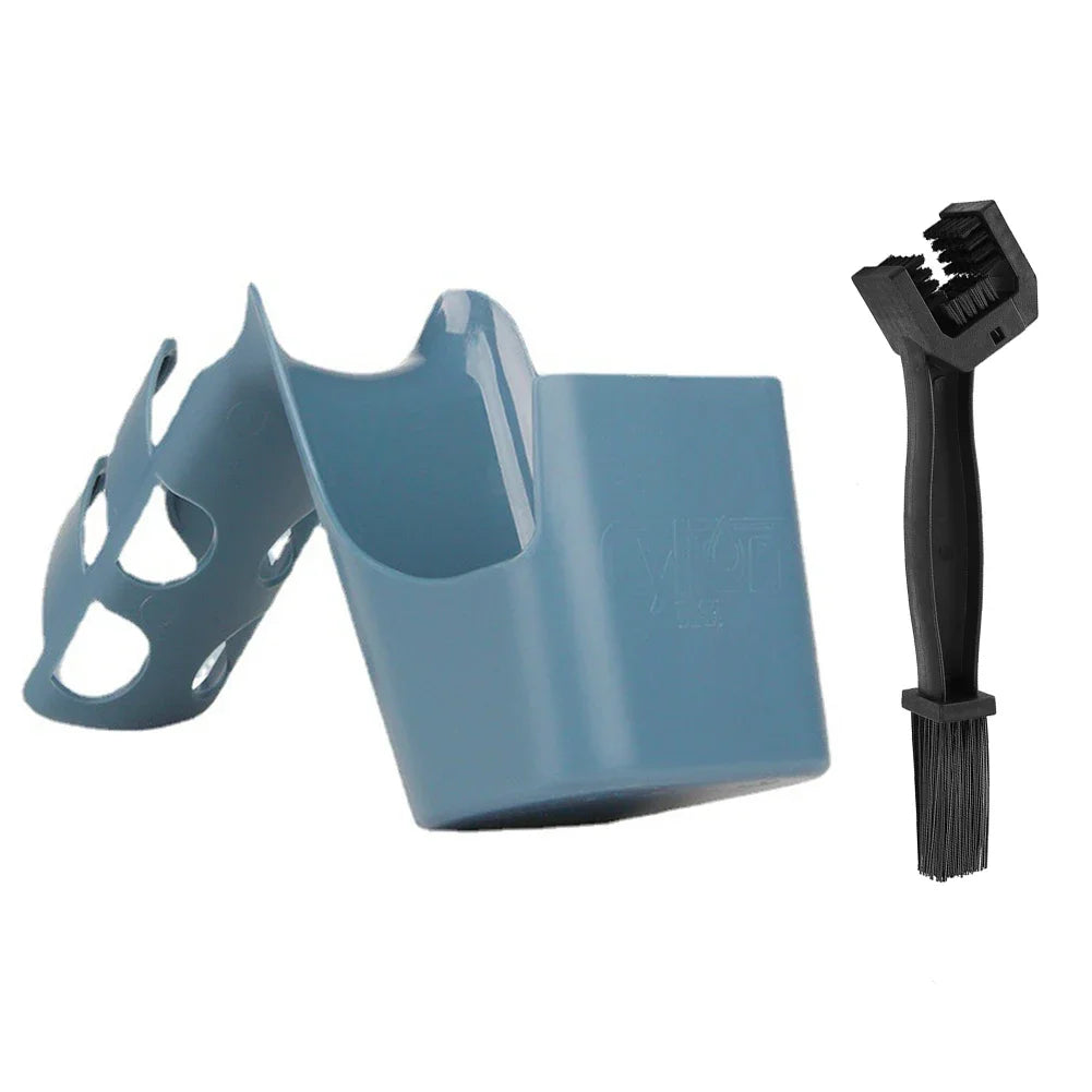4-in-1 Motorcycle & Bicycle Chain Cleaning Kit – Oil Storage Box Anti-Spray Chain Scrubber & Lubrication Tool – Blue – from $8