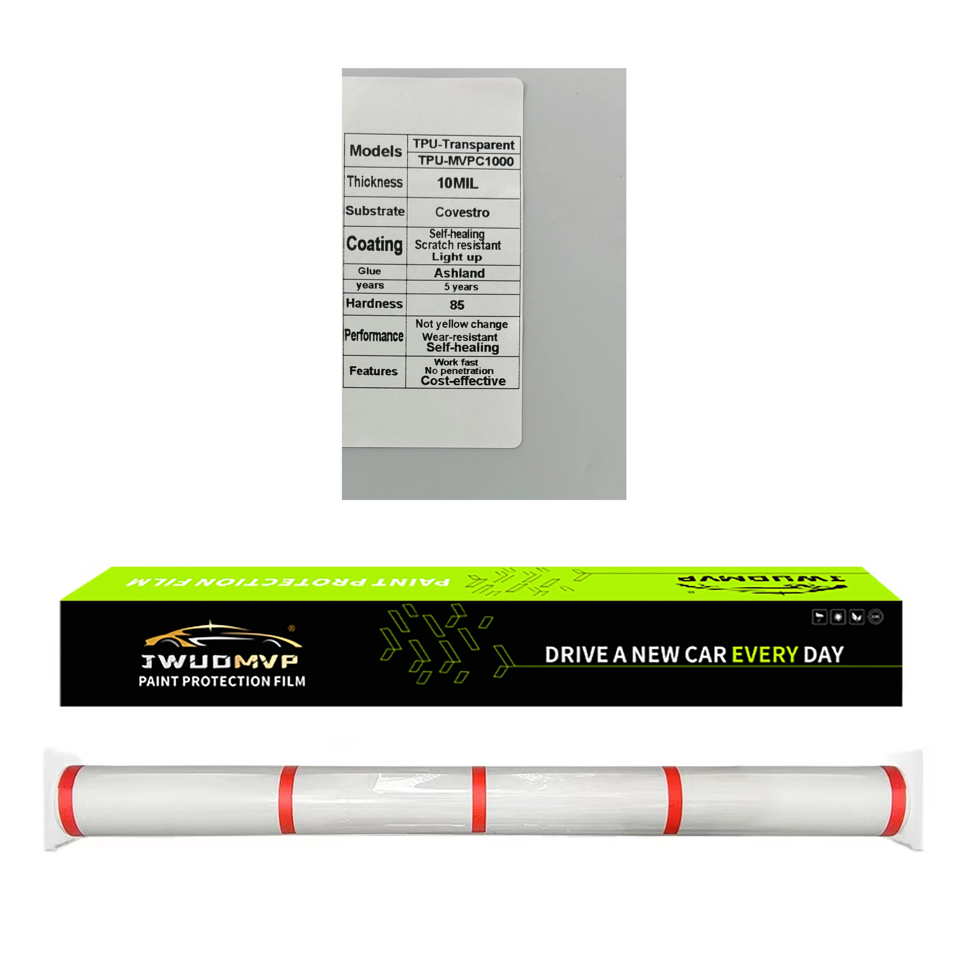 TPU PPF Bulk Roll 1.52×15m – Self-Healing Paint Protection Film – BASF / Covestro / Lubrizol – 7.5 / 8.5 / 10mil – Transparent / Gloss Black / Matte Black / Matte – $383–657