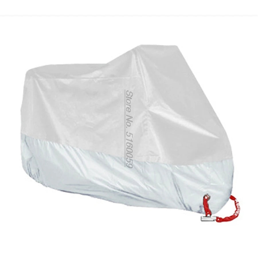 AutoJUSHIDAHAO Universal Outdoor UV Protector Waterproof Motorcycle Cover Bache Funda Moto Scooter Bicycle Case S M L XL 2XL 3XL 4XL – 190T Polyester PU Waterproof Dustproof Anti-UV Anti-Scratch