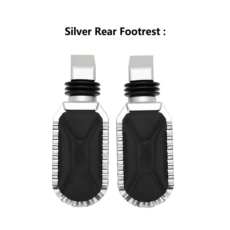 BMW F750GS F850GS F850GS Adventure 2018–2023 Adjustable Front & Rear Foot Pegs – Aluminum + Rubber – Silver or Black – Fixed or 360° Adjustable – $77–$97