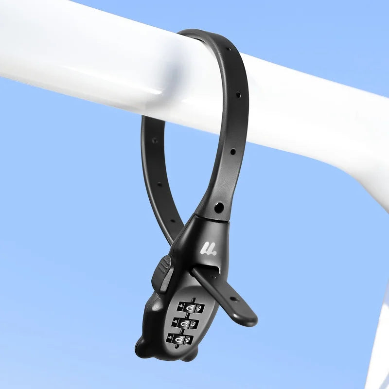 WEST BIKING Bicycle Lock Portable Cable Zinc Alloy Lock Motorcycle Helmet Password Lock Safety Anti-Theft Adjustable Rope Lock
