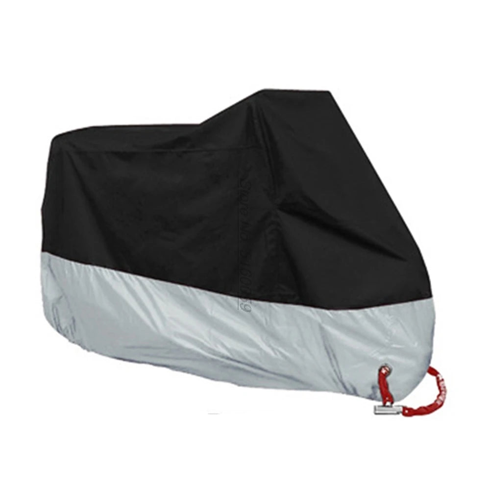 AutoJUSHIDAHAO Universal Outdoor UV Protector Waterproof Motorcycle Cover Bache Funda Moto Scooter Bicycle Case S M L XL 2XL 3XL 4XL – 190T Polyester PU Waterproof Dustproof Anti-UV Anti-Scratch