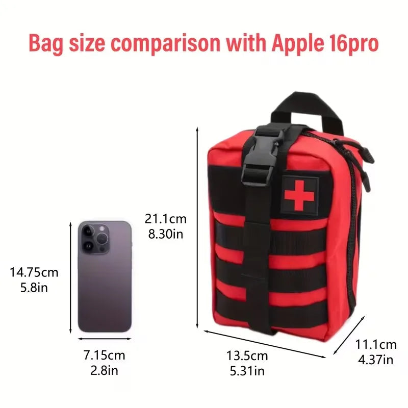 379-Piece IFAK Trauma First Aid Kit with MOLLE Pouch Emergency Survival Kit for Motorcycle Camping Hiking Car Travel Home Sports