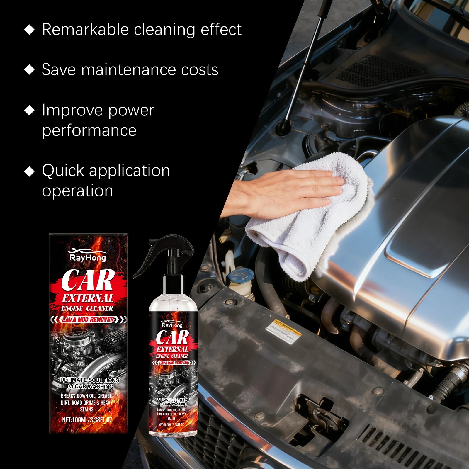 eelhoe No-Rinse Engine Cleaner