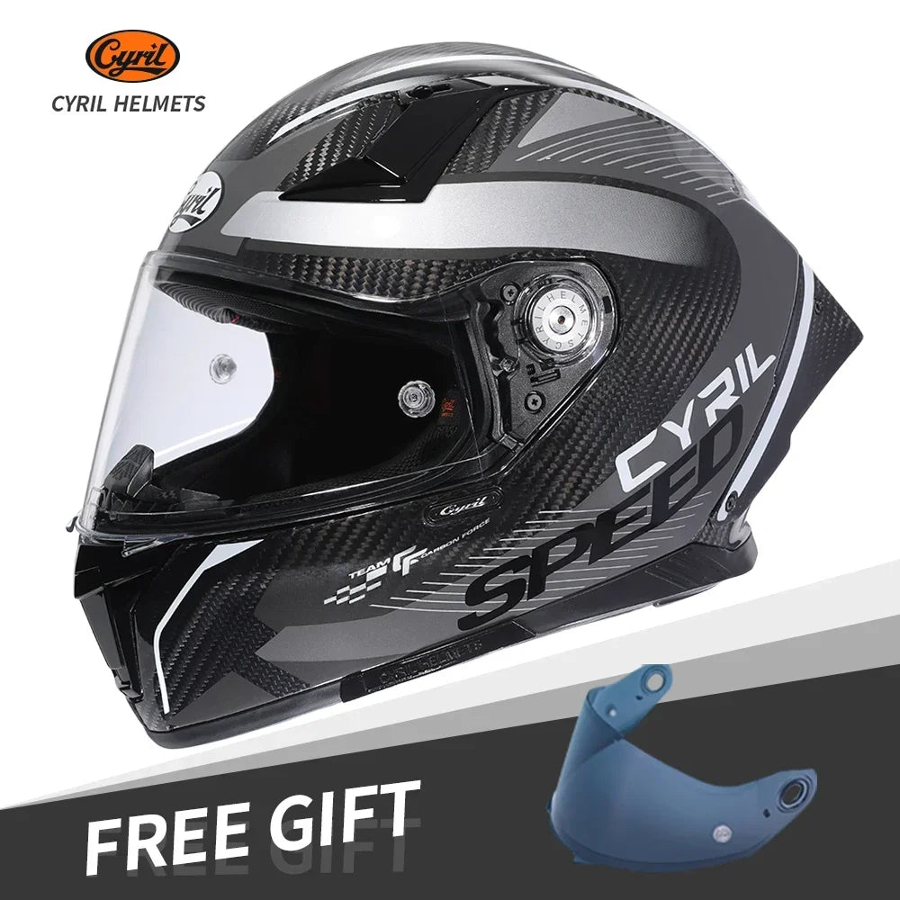 Carbon Fiber Helmets – Lightweight Genuine Carbon Fiber Full Face Motorcycle Helmet, DOT Approved for Men & Women