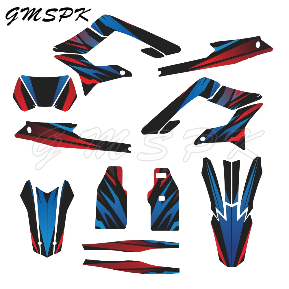 Motocross Team Graphics Background Decal Sticker Kits for Sur-Ron Storm Bee 2023–2024 – Custom Number & Name – PVC – 24 Styles – Glossy / 3D – $70–$92