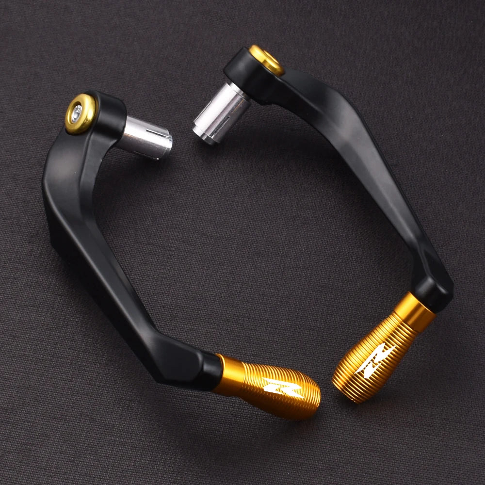 Suzuki GSXR 125/150/250/600/750/1000 / GSR 750/600/400 CNC Aluminum Brake & Clutch Lever Hand Guard Protector – R Logo – 7 Colors – 1 Pair – $20