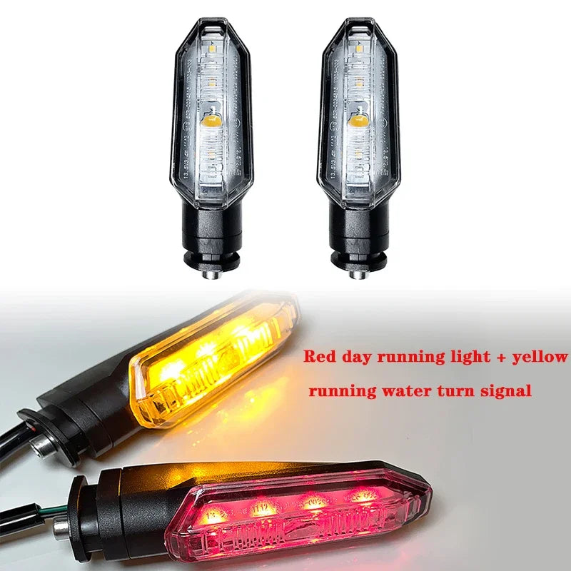 LED Turn Signal Bulbs – 12V Dual Color DRL Amber Flowing Motorcycle Light
