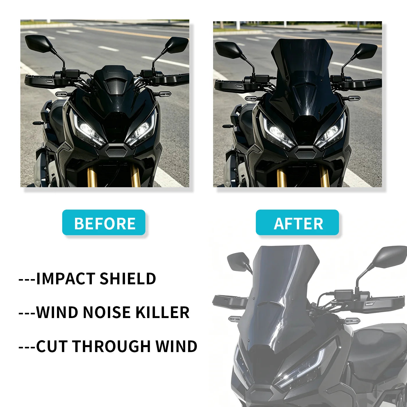 Motorcycle Windshield – Visor Wind Deflector for Honda X-ADV 750