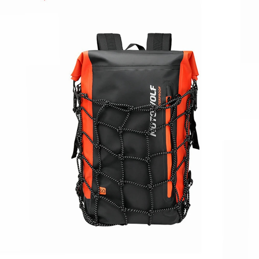 Motorcycle Backpack – Waterproof Full Face Helmet & Reflective Travel Bag