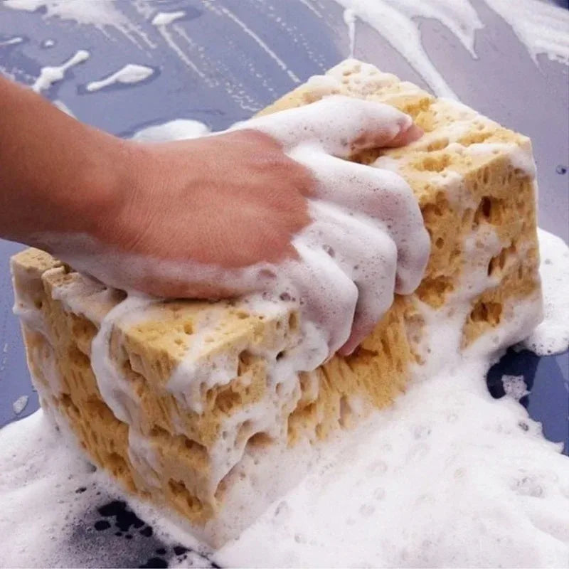 Large Honeycomb Car Wash Sponge Block - Orange