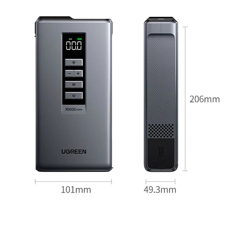 UGREEN ES703 4-in-1 Motorcycle & Car Jump Starter 10000mAh with Tyre Inflator Air Pump Power Bank LED Light