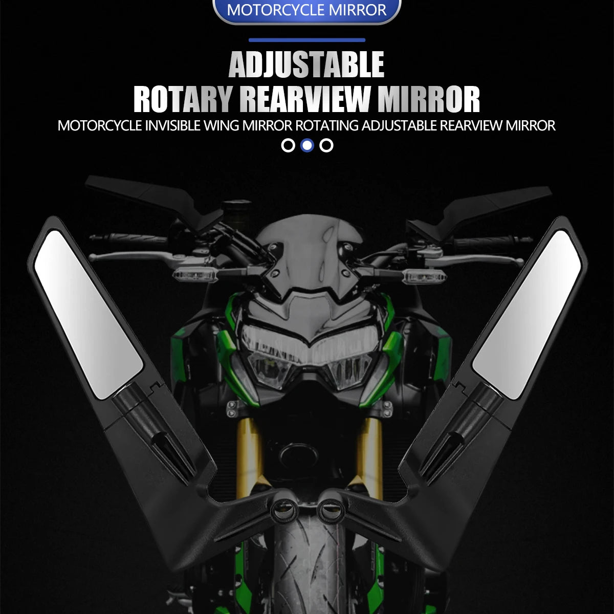 SOYAVISION Stealth Winglet Rotatable Motorcycle Mirror CNC Aluminium Adjustable Rearview Motorcycle Mirror for Yamaha MT-03 MT-07 MT-09 R1 R3 R7 XMAX KTM BMW