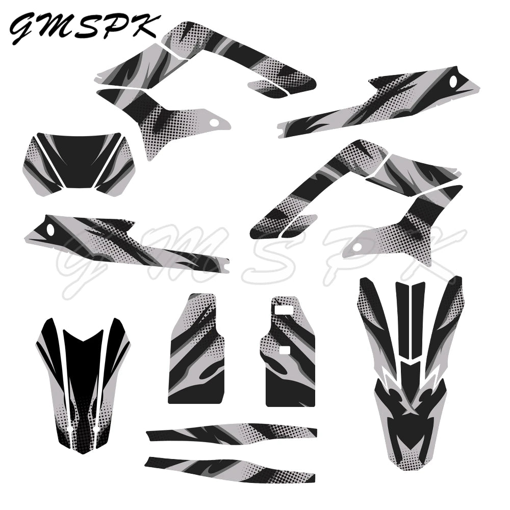 Motocross Team Graphics Background Decal Sticker Kits for Sur-Ron Storm Bee 2023–2024 – Custom Number & Name – PVC – 24 Styles – Glossy / 3D – $70–$92