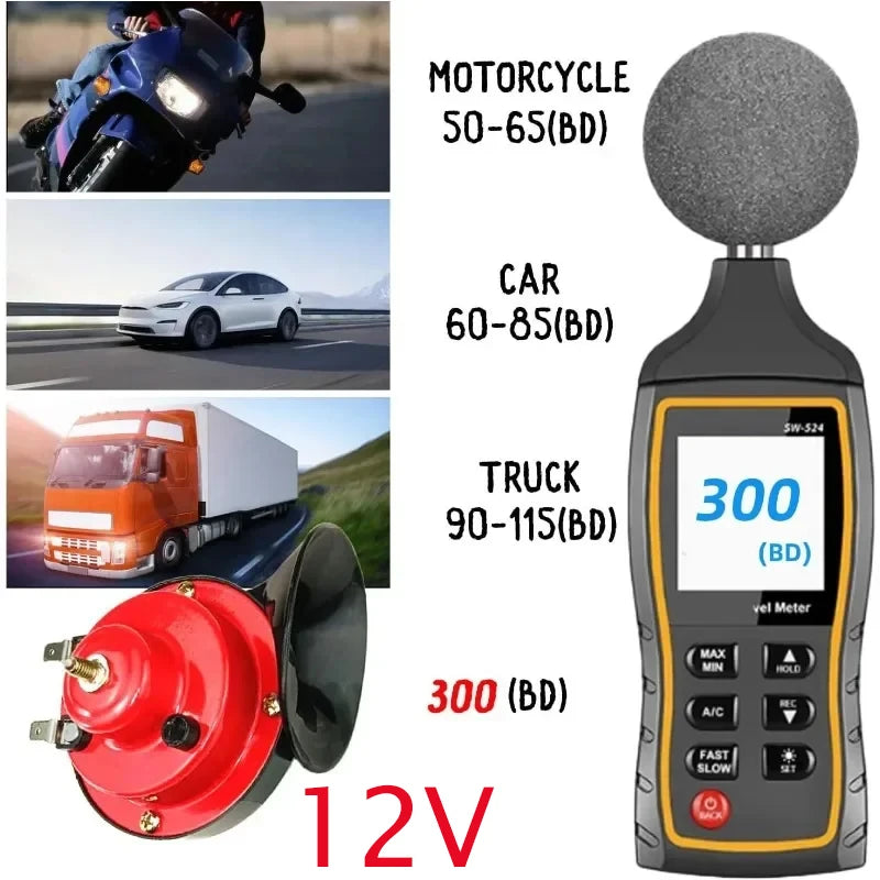 Motorcycle Horn – 12V/24V/48V Super Loud Waterproof Snail Horn