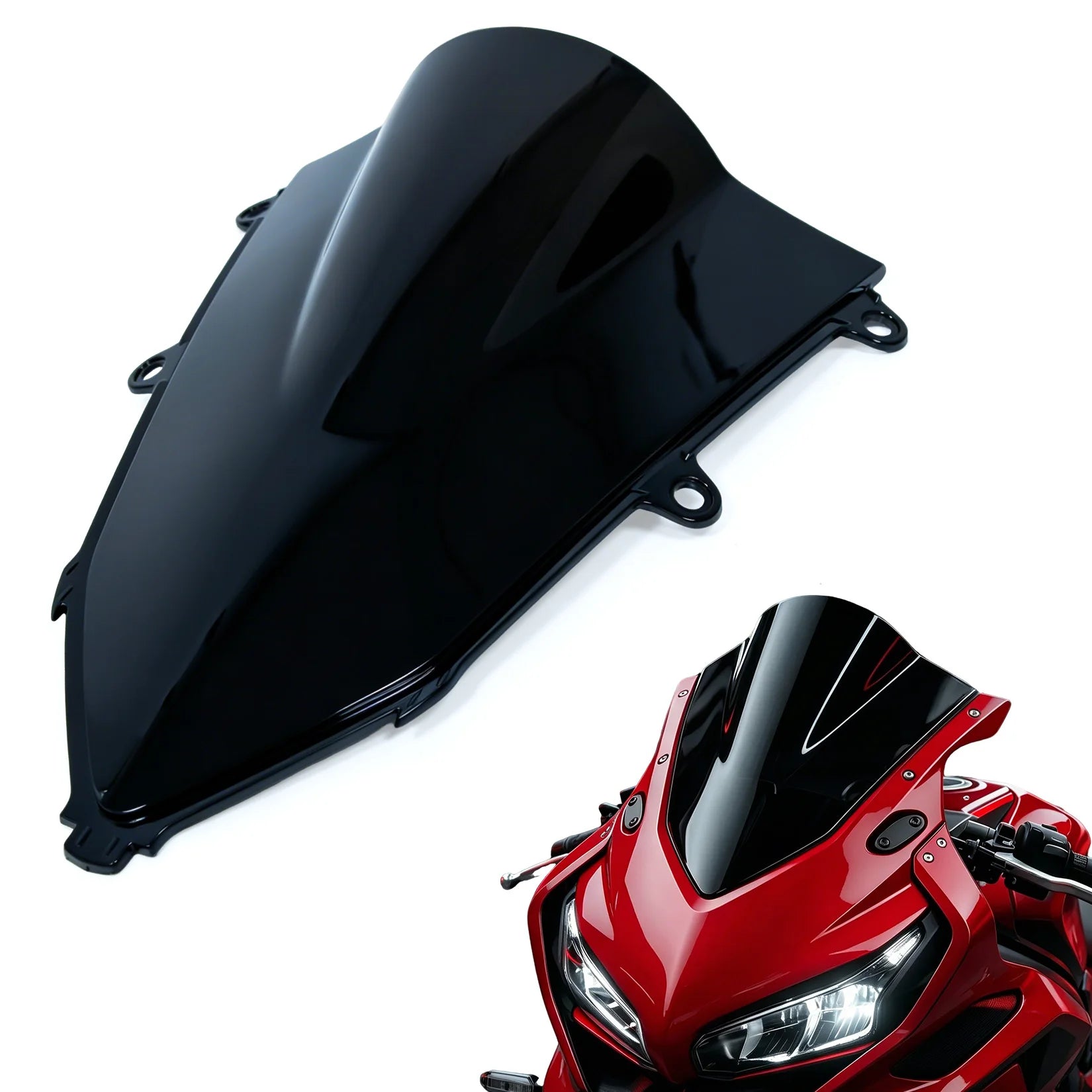 Motorcycle Windshield Windscreen – Double Bubble Airflow for Suzuki GSXR600/GSXR750