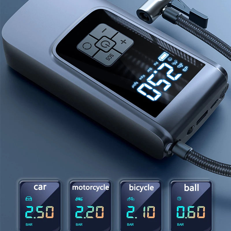 Portable Air Compressor – Fast Tire Inflator with Accurate Pressure