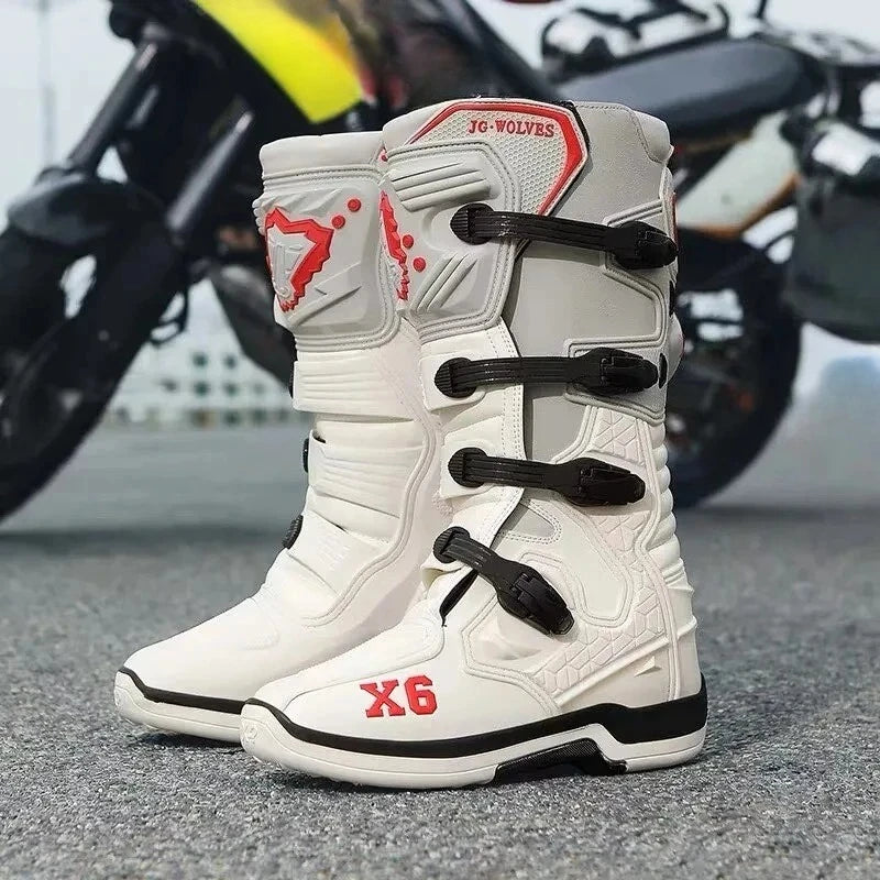 Riding Boots – X6 Off-Road Motorcycle Boots, Mid-Calf Protective Racing Boots for Men & Women