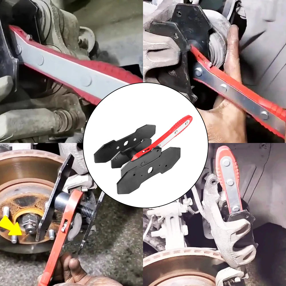 Disc Brake Caliper Ratchet Wrench Piston Spreader Compressor Tool – Brake Caliper Tools – 360° Swing Dual Piston Spreader for Car Motorcycle – S / L – Blue / Red – from $24
