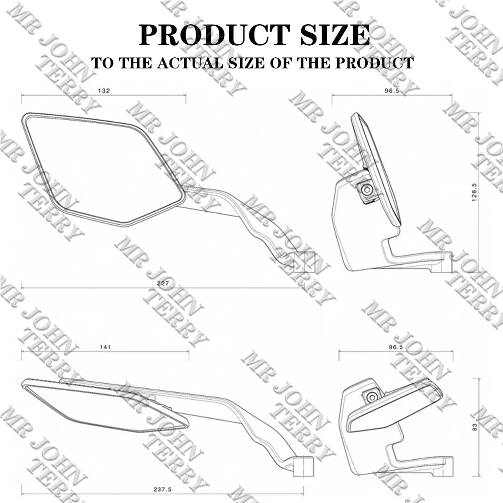For YAMAHA MT 07 MT07 MT 09 MT09 SP MT 10 MT10 SP Motorcycle Mirrors Stealth Winglets Mirror Kits To Rotate Adjustable Mirrors