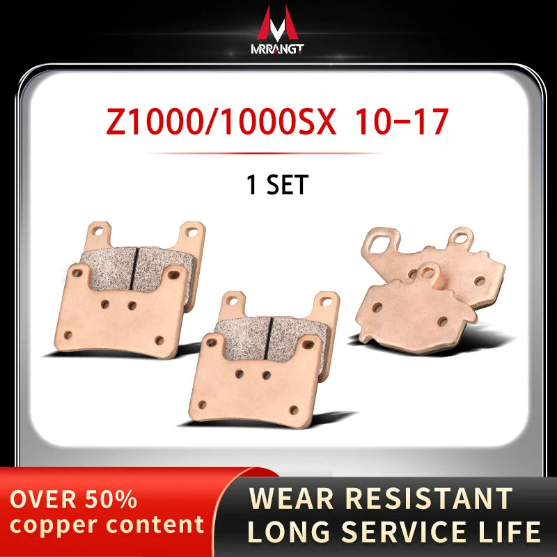 Sintered Metal Brake Pads for Kawasaki ZX-10R 2004–2015 Z1000 Z1000SX 2010–2017 – Brake Pad Tools – Front / Rear / Set – from $26