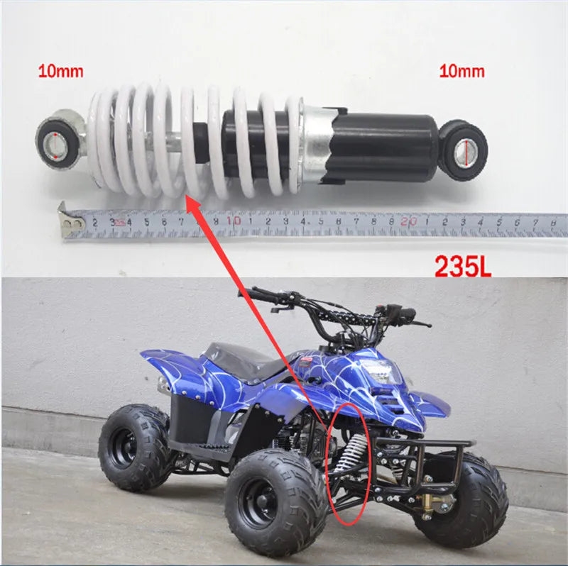 Motorcycle 235mm Rear Shock Absorbers Suspension Spring Shocker For Moto Bike Quad ATV Go kart Buggy 70cc 110cc not hydraulic